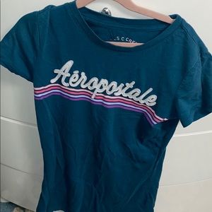 blue short sleeve tank top